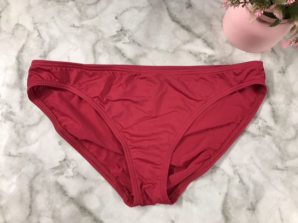 Boston Proper Women Strawberry Red Color Swimsuit Bathing Suit Swimmin Bottoms M